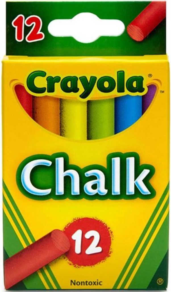 Crayola | Tafelkreide Für Kinder - 12 Farben - Ungiftig - Bunte Kreide - Crayola Kreide