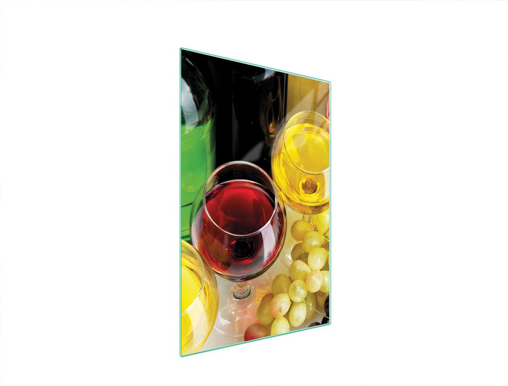 Herdabdeckplatte 35x52 Glaskeramikkochfeld Abdeckung Spritzschutz Glasplatte Deko Schneidebrett Wein Bunt