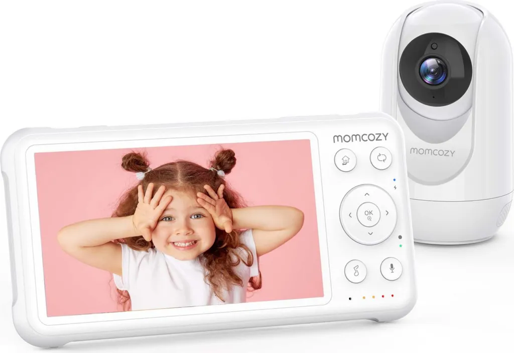 Moniteur Bébé Vidéo Momcozy 5 Pouces avec Audio Bidirectionnel Fluide