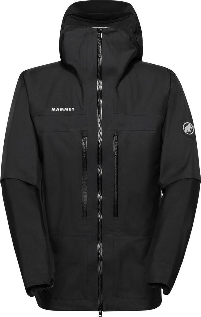 Mammut Taiss Light HS Hooded Jacket Men - Ultraleichte Hardshell für alpines Gelände, Farbe:black, Größe:XXL