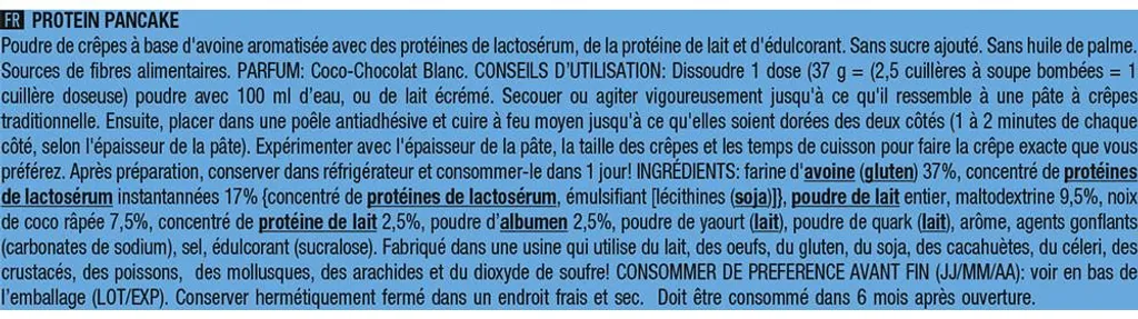 Préparation pour Pancake Protéiné 1036g Scitec Saveur Chocolat Blanc - 5