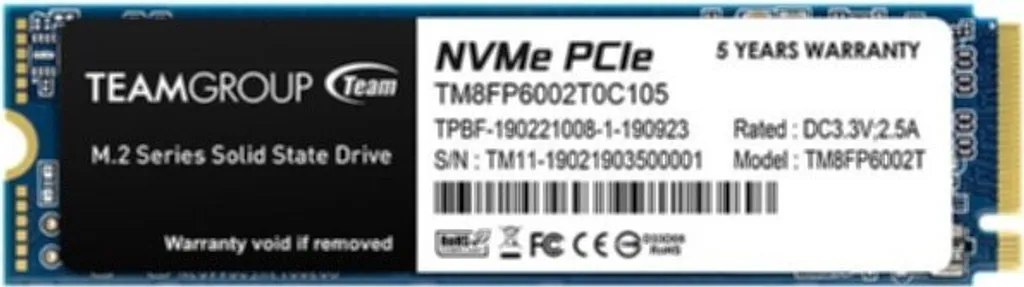 SSD 2TB M.2 NVMe Idéal pour le Gaming et Montage Vidéo Teamgroup MP33 2 To