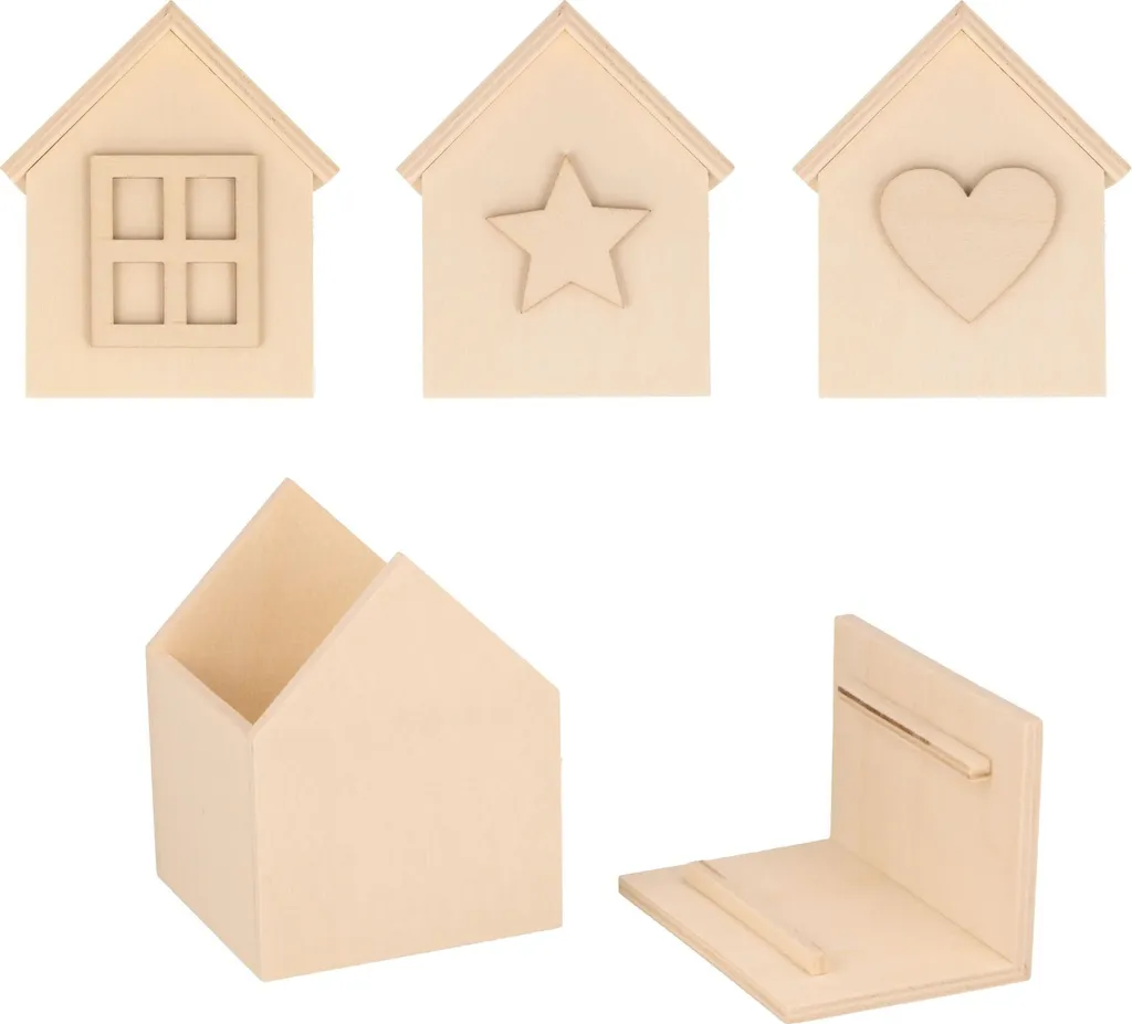 Calendrier de l'Avent en maisons de bois à décorer et à remplir soi-même