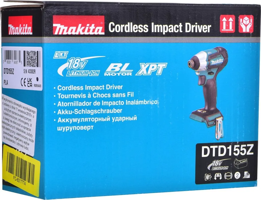 Visseuse à chocs Makita DTD155Z 18V LXT 140Nm - Machine seule sans accu