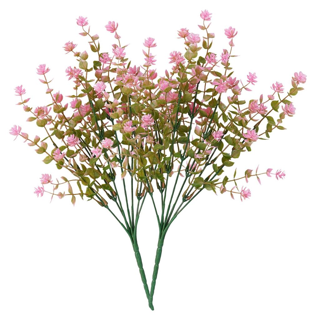 2 Stück künstliche Outdoor-Blumen, realistische, UV-beständige Kunstpflanzen mit biegsamen Stielen, ideal zum Aufhängen von Blumentöpfen, für...