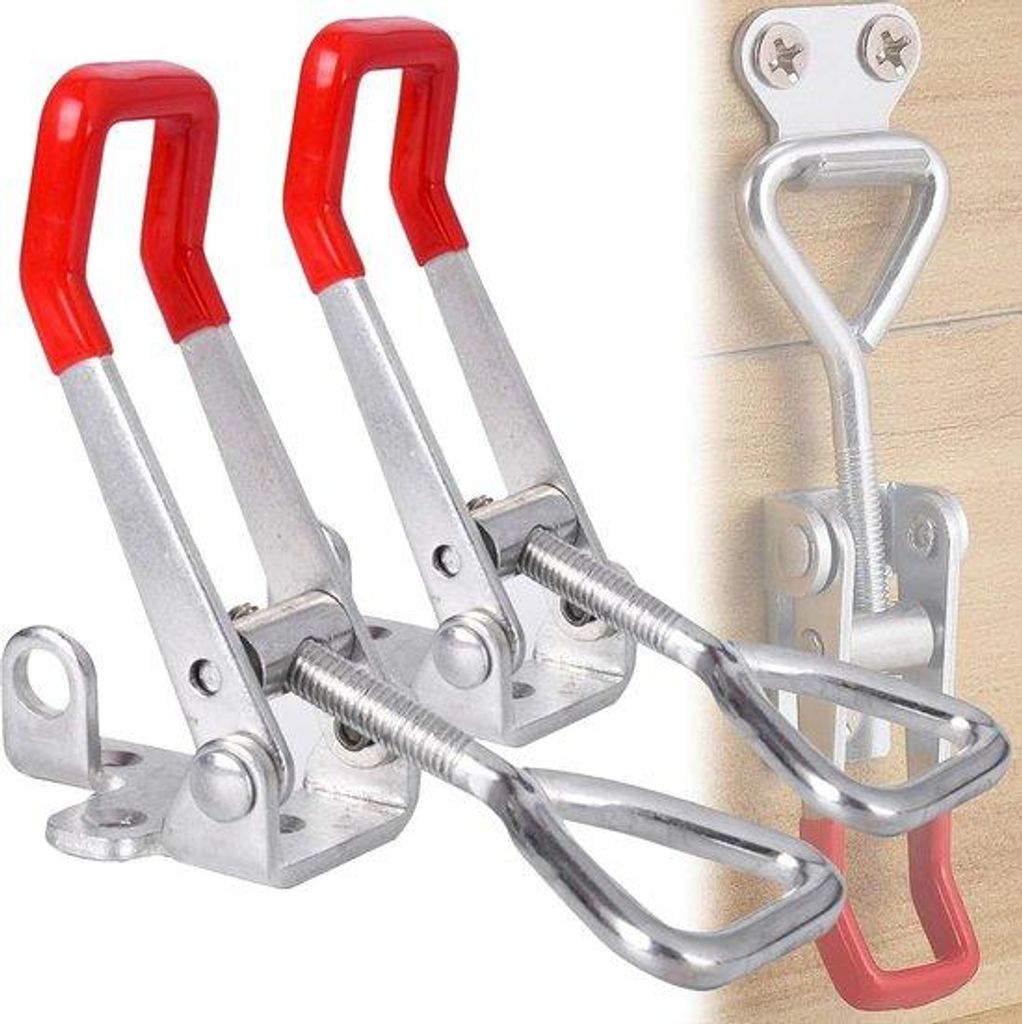 4 Stücke Verstellbare Kniehebel-Schraubendrehers 4003, Handwerkzeug Metall Kniehebel-Schließer Kiste-Schließer Schrauben-Schließer mit Haken-Sc...