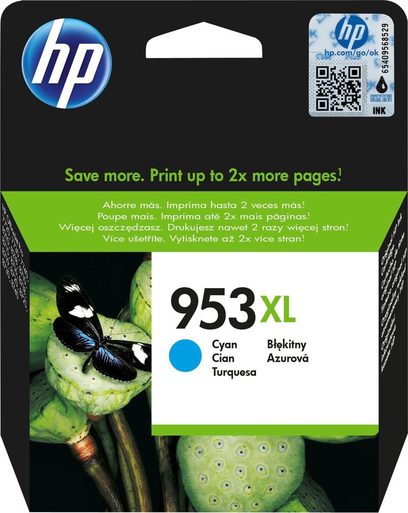 HP 953XL High Yield Cyan Original Cartuccia d'Inchiostro 1 Immagine del prodotto 