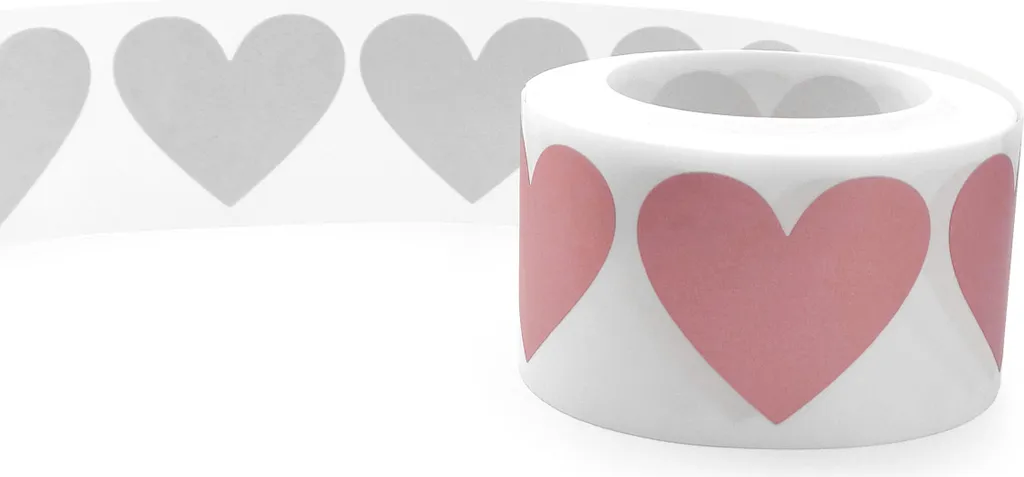 Autocollants à Gratter Cœurs pour Mariage et Annonce Surprise - 300 Pcs