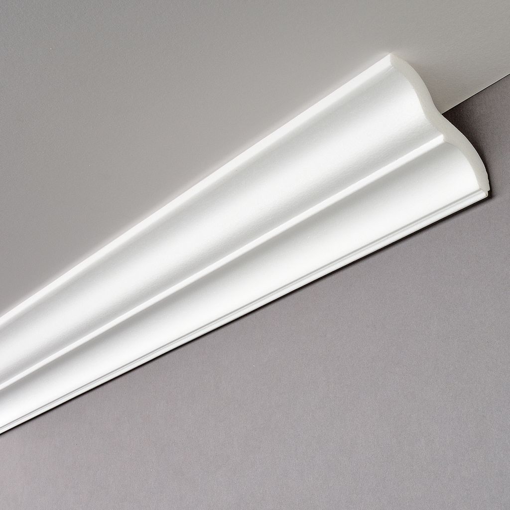 Decosa Zierprofil ST60, weiß, 65 x 60 mm, Länge: 2 m - 01 Stück