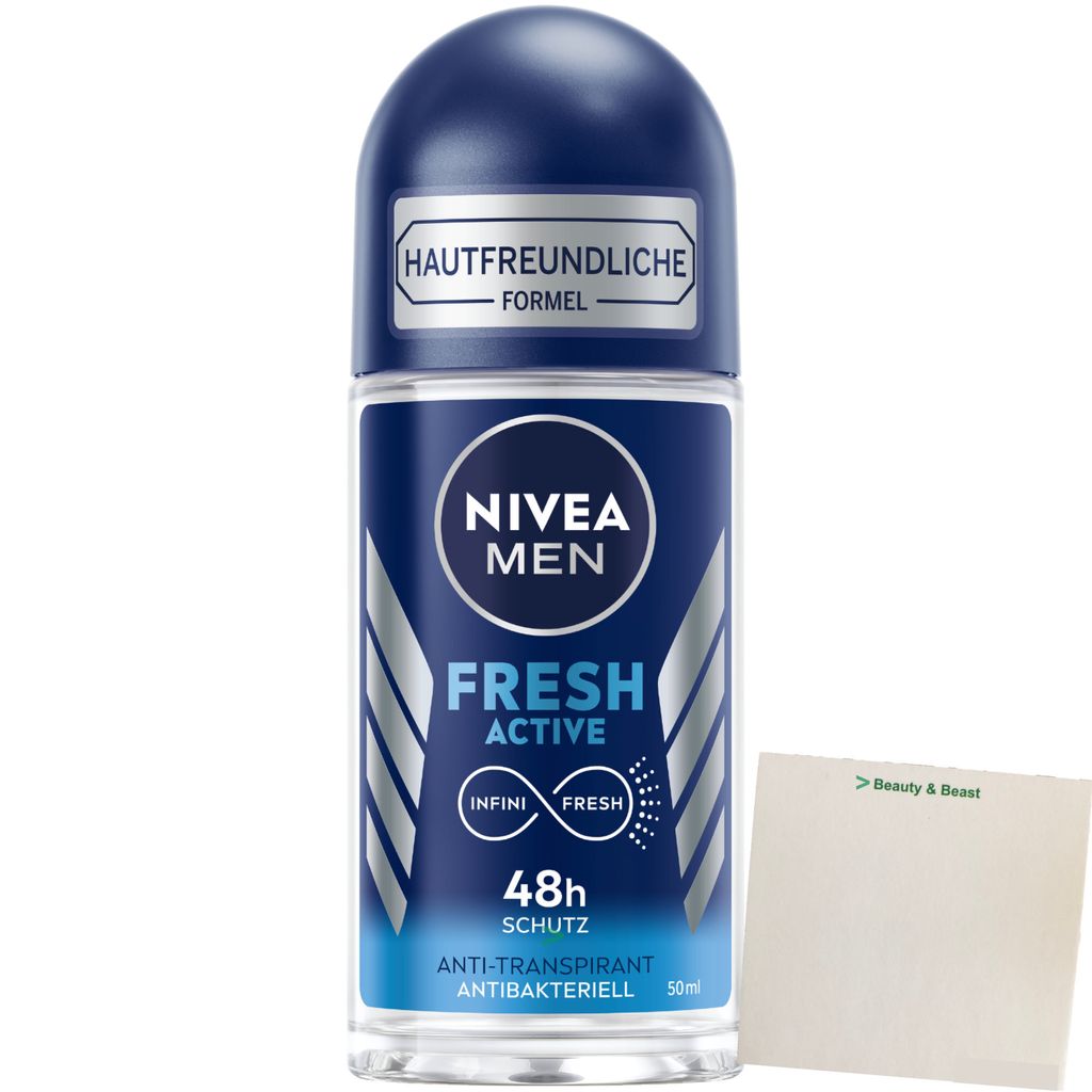 Nivea Men Roll-On Fresh Active Deoroller (50ml) + usy Block