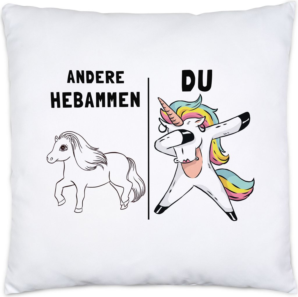 Andere Hebammen Du Kissen Inkl. Füllung Pferd Einhorn Humor Lustig Unicorn Geschenk Apotheke