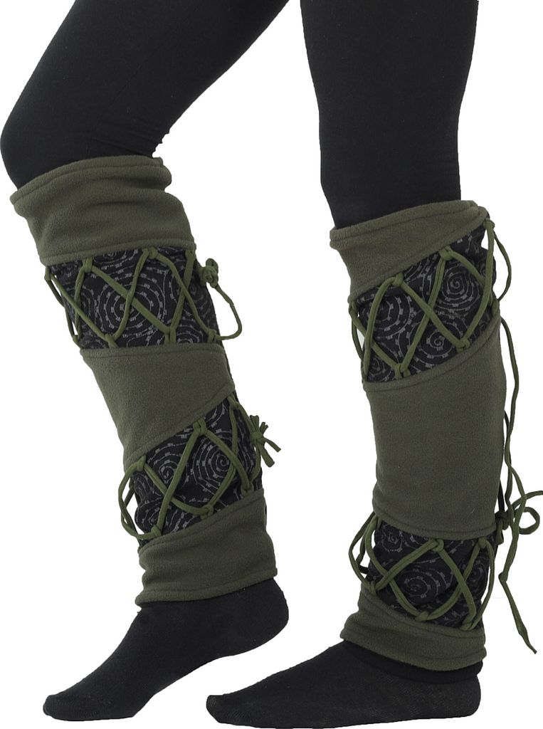 PUREWONDER Damen Beinstulpen Nr. 4 - Fleece Beinwärmer | Handgefertigt In Nepal