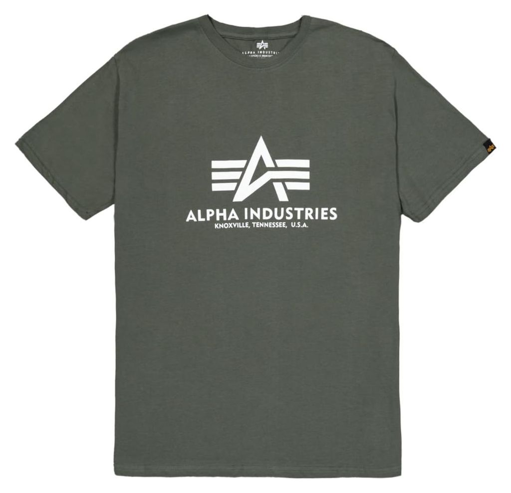 Alpha Industries Basic T-Shirt für Herren Dark Olive Produktbild 