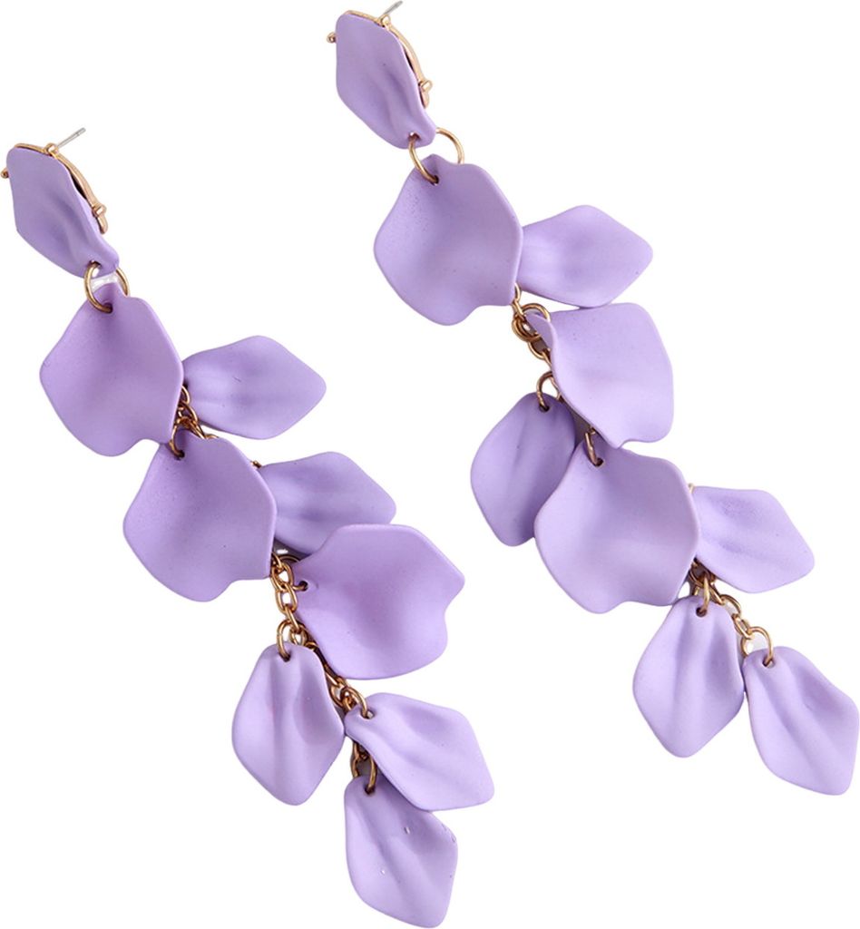 1 Paar Blütenblatt-Ohrringe für Damen, Retro, antiallergisch, leicht, Ohrschmuck, Schmuck, Abschlussball, Cocktailparty, Hängeohrringe, lange ba...
