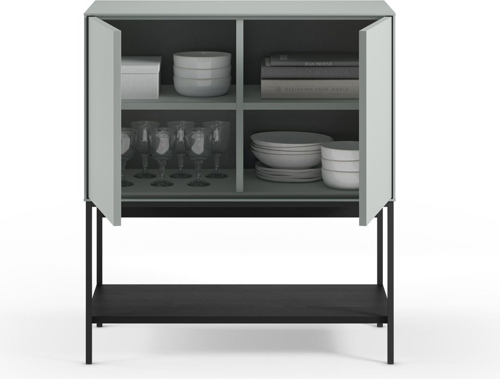 Drawer Noxa, 2 Tür(en), Grün, Partikelbord, Grün, Metall, Drehtür