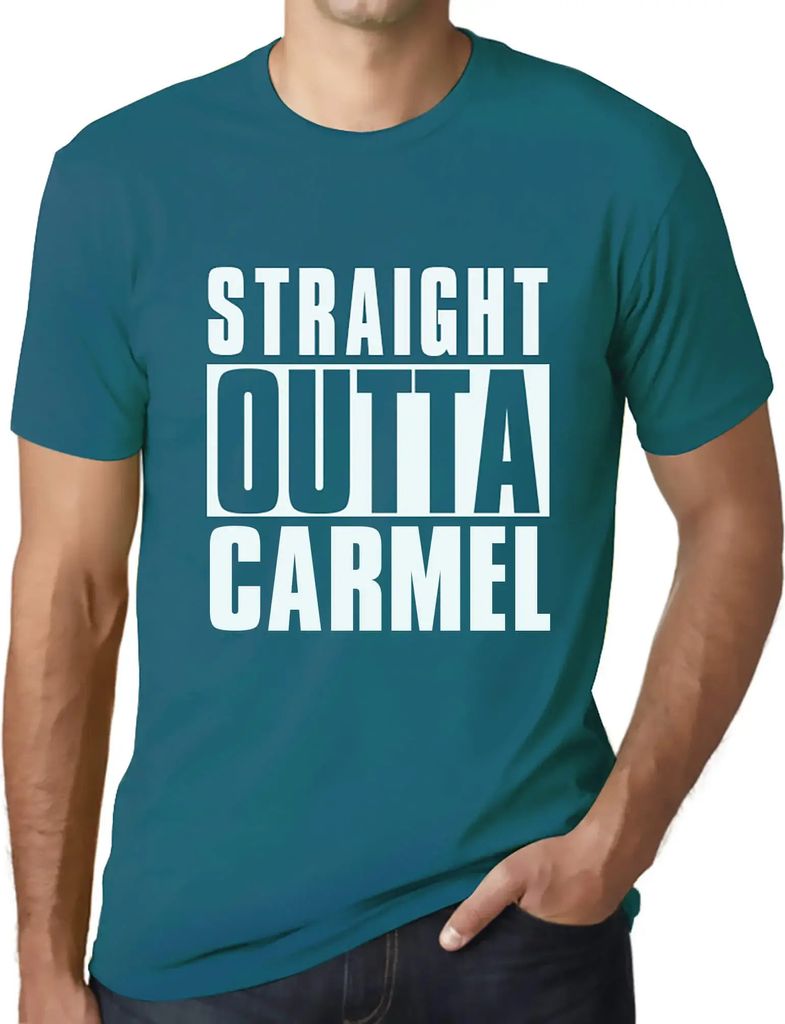 Herren Grafik T-Shirt Direkt aus Carmel – Straight Outta Carmel – Öko-Verantwortlich Vintage Jahrgang Kurzarm Lustige Druck Geburtstag Geschen...