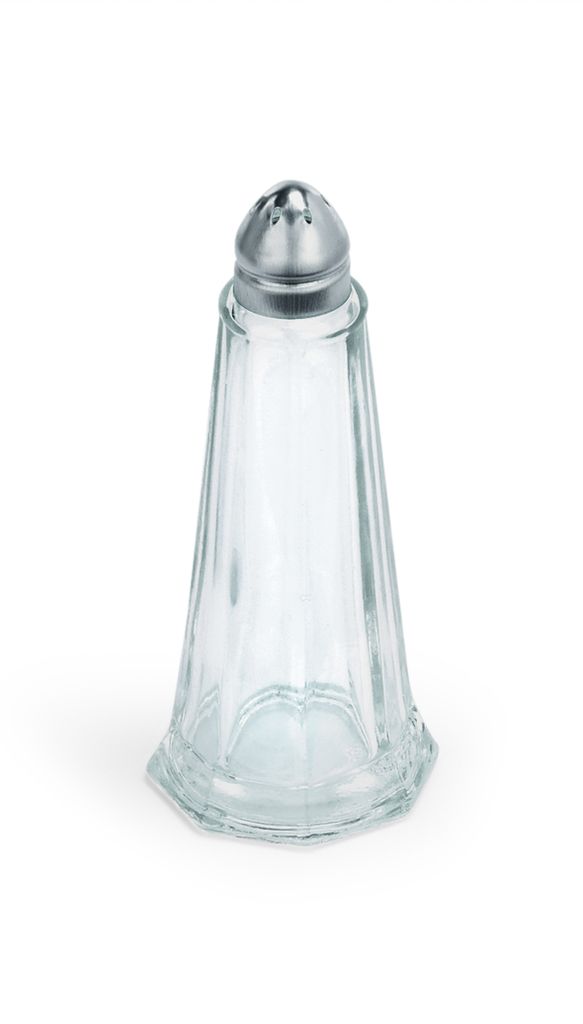 Soľnička, sklo / nerezová oceľ, Ø 4,5 cm a výška 11 cm Obrázok produktu 