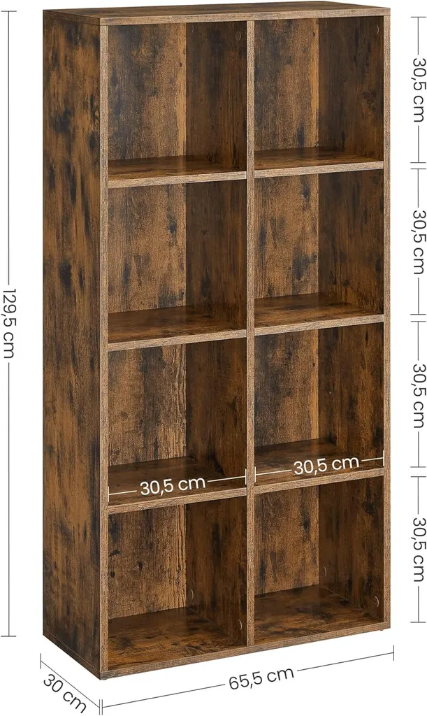 Bibliothèque 8 Cubes Stable : Solution de Rangement pour Petits Espaces