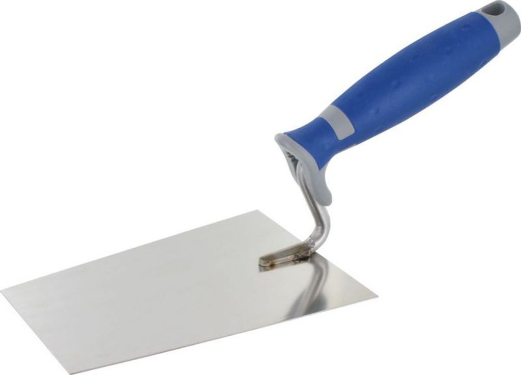 Kantige Kelle mit Schwanenhals 180 mm Stukkateurkelle