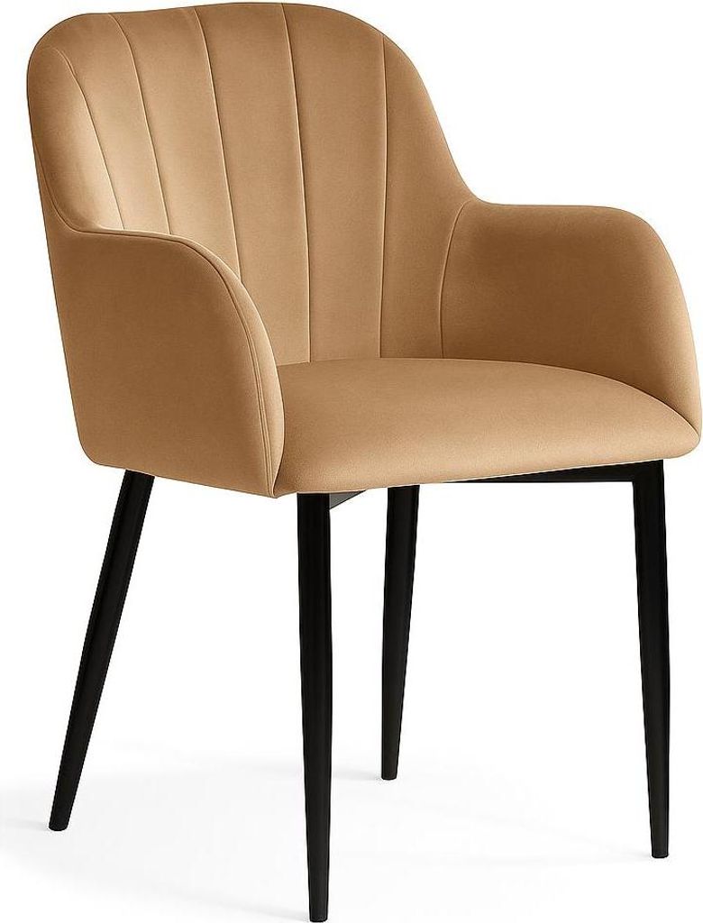 PAWS MÖBEL TRUL beige Eimer modernen gepolsterte Stuhl für Wohnzimmer, Restaurant, Küche mit Armlehnen, Restaurant Stuhl, Küchenstuhl