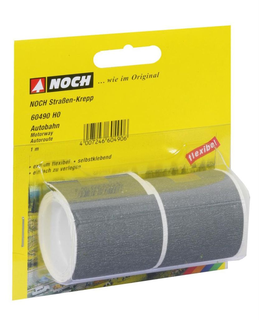 NOCH 60490 Autobahn grau, 100 x 7,4 cm (aufgeteilt in 2 Rollen)
