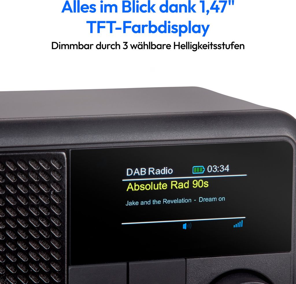 MEDION S66822 Draagbare mini DAB radio met Bluetooth (oplaadbare