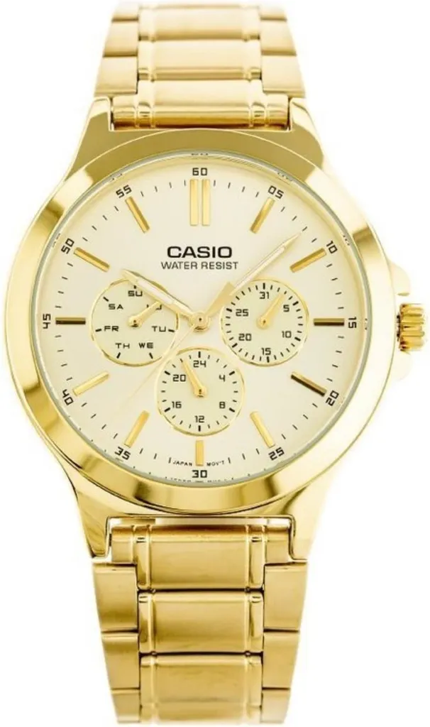 Montre-bracelet Analogique Casio ty162070 avec Cadran Noir et Bracelet Cuir