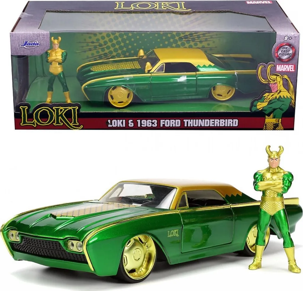 Marvel Loki Ford Thunderbird 1:24 - Voiture Miniature Jada Toys