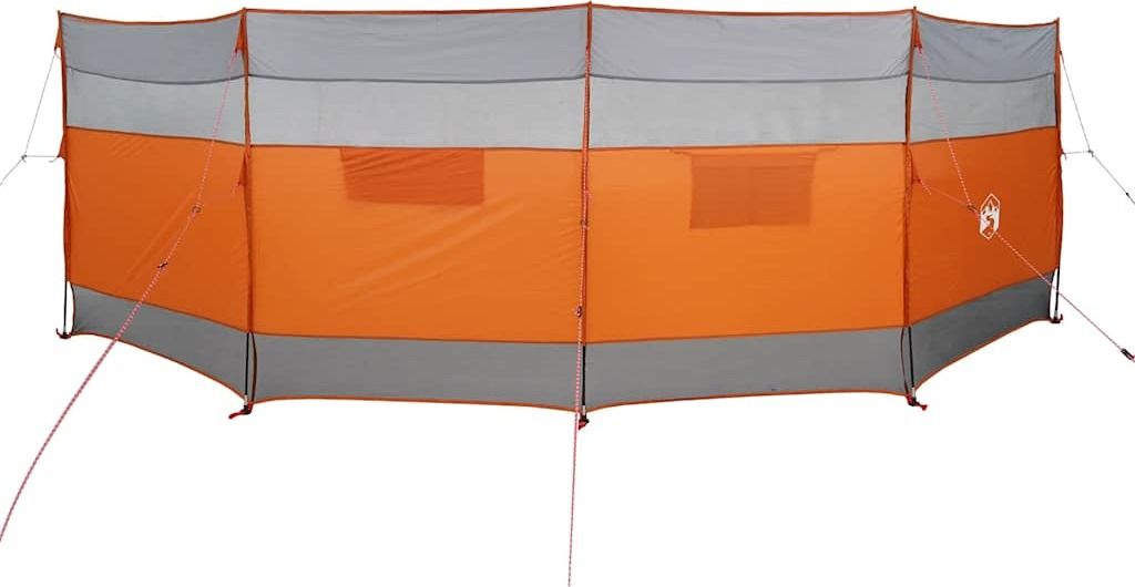 vidaXL Parawan kempingowy szaro-pomarańczowy 510x153 cm Zdjęcie produktu 