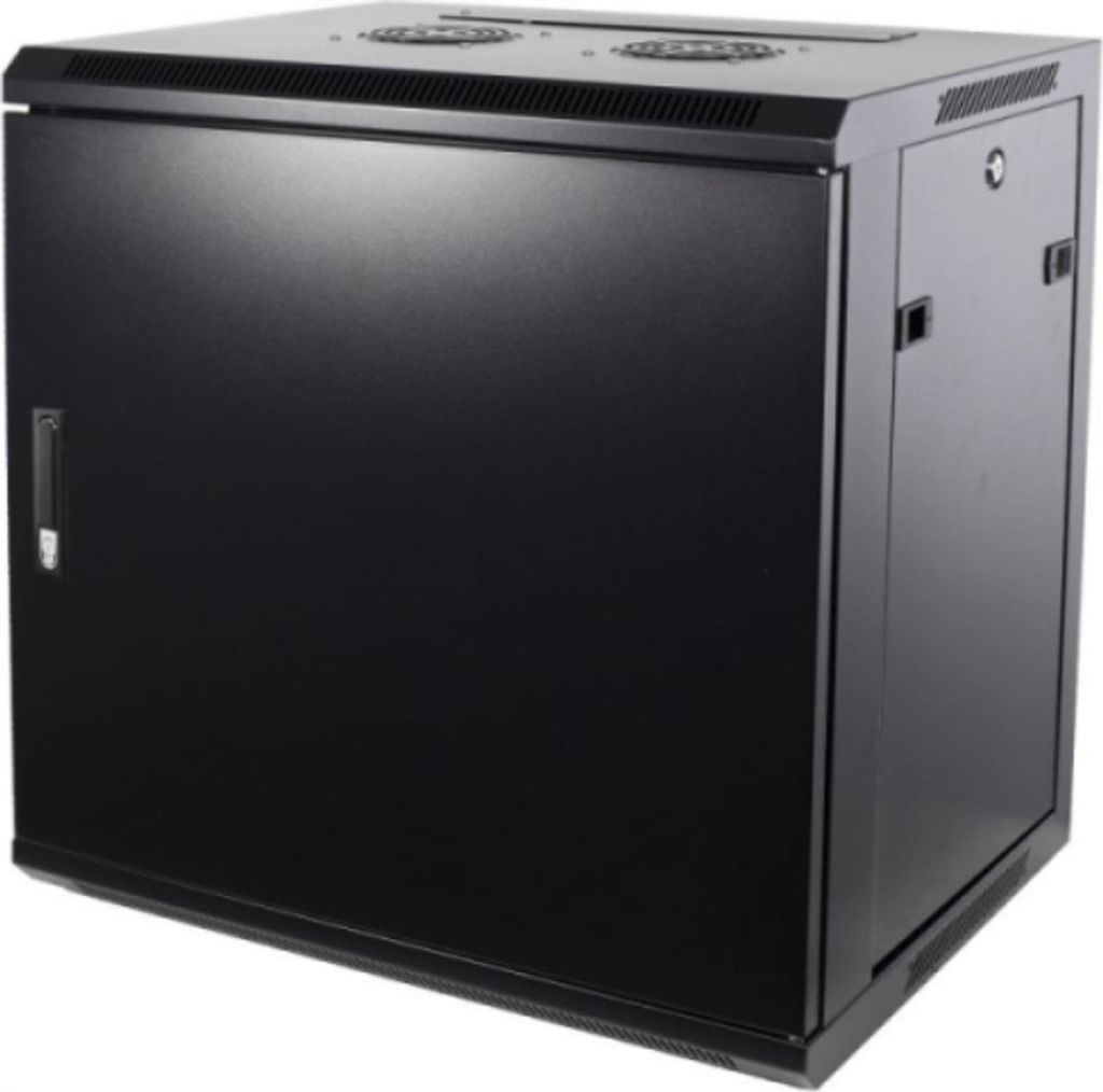 9 HE Serverschrank, Wandgehäuse, mit Metalltür (BxTxH) 600 x 450 x 500mm