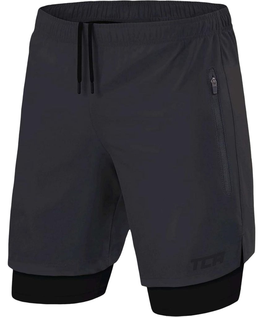 Herren-Sport-Shorts Trainings-Kompressions Fahrradhose Grau S