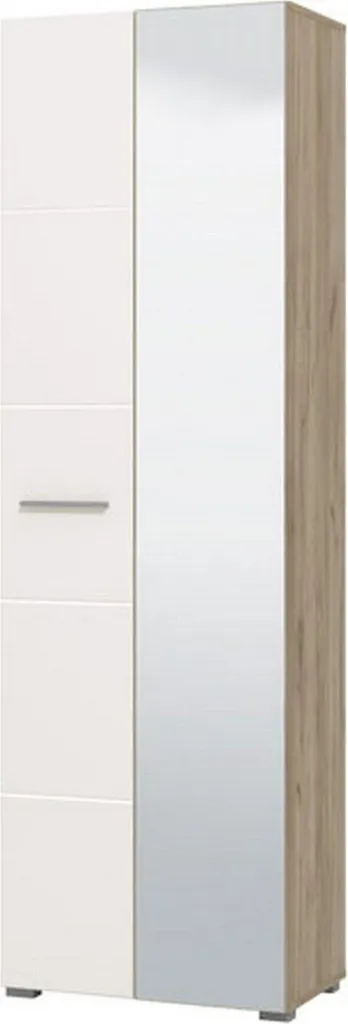 Armoire de Rangement 2 Portes Griante Blanc 193h cm, Portemanteau Entrée