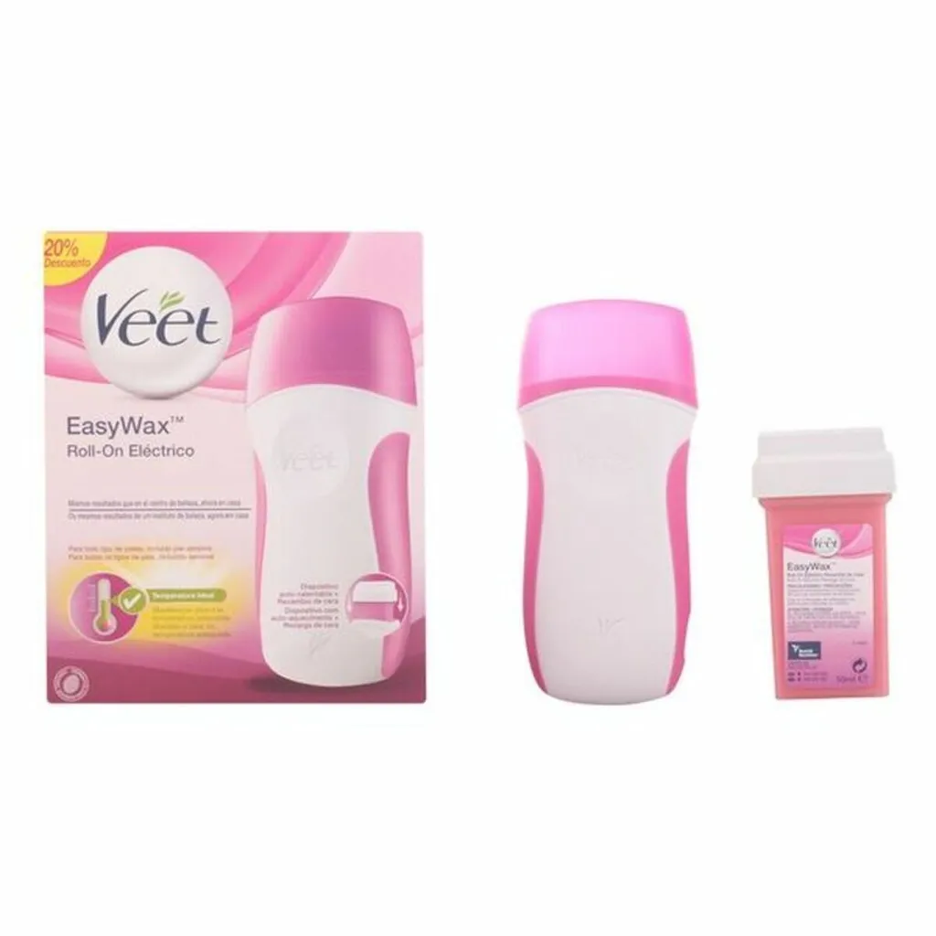 Veet Easy Wax Roll-on Électrique - Kit de chauffe-cire haute précision