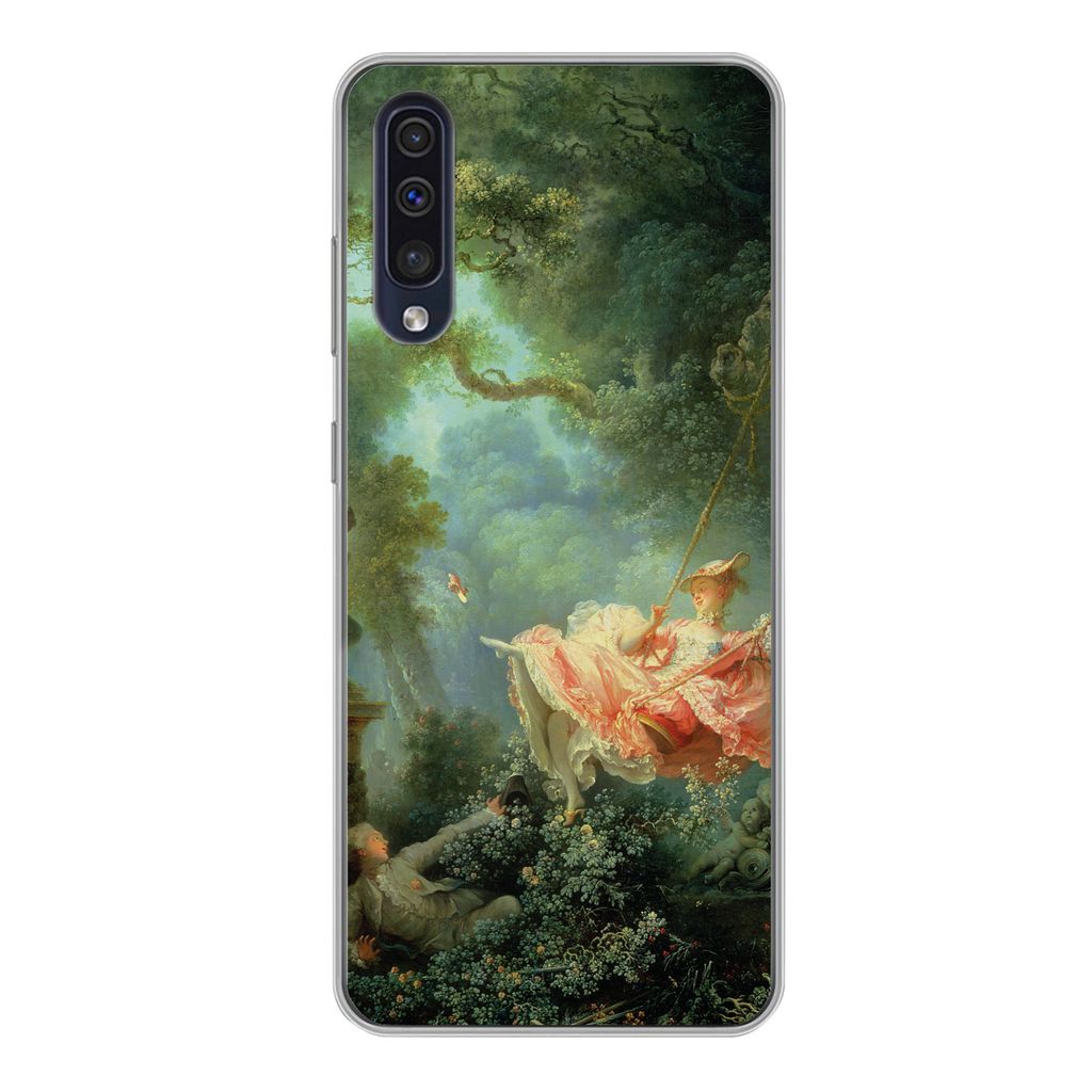 MuchoWow Handyhülle Schutzhülle Hülle für Samsung Galaxy A50 Die Schaukel - Jean-Honoré Fragonard - Kunstwerk Silikon Softcase Handy Hülle ...