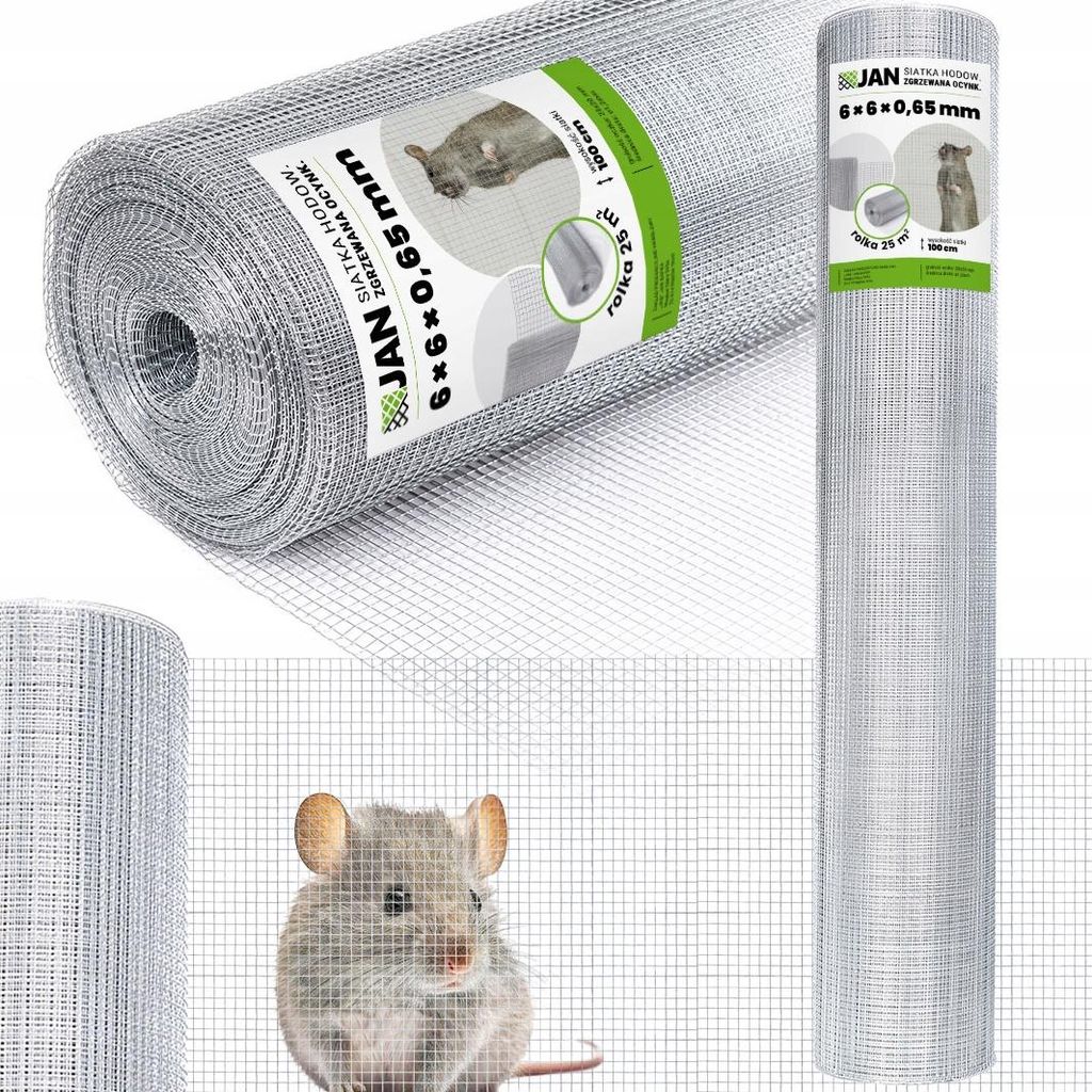 Drátěný pletivo - 6x6 mm - pozinkované - 25 m² - lehké a Obrázek produktu 