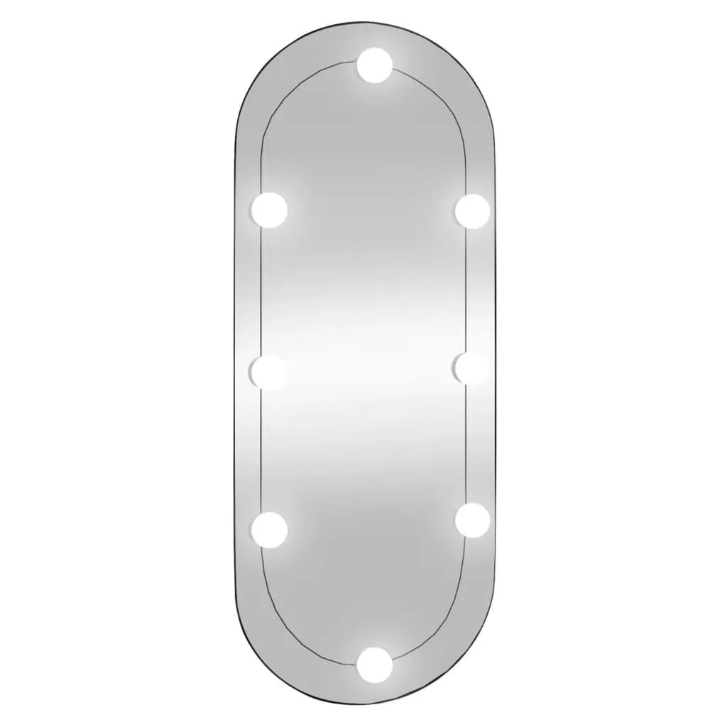 Specchio Bagno LED 30x70 cm - Alimentazione USB e Vetro Ovale HD