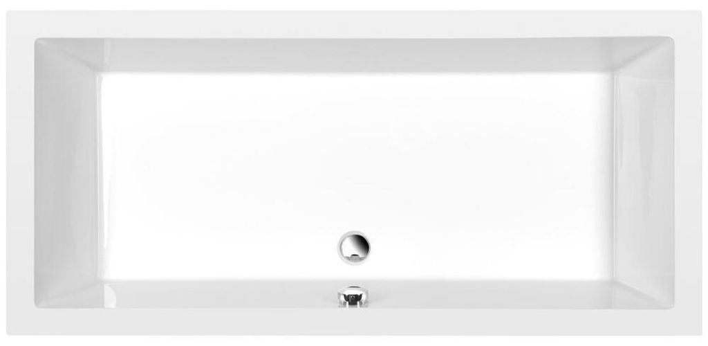 Polysan Rechthoekige douchebak, 160x75x26 cm, diep, wit Productafbeelding 