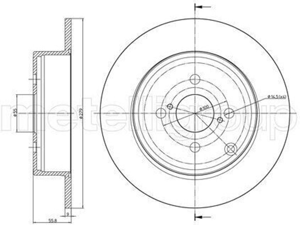 2x METELLI Bremsscheibe 23-0635C für TOYOTA COROLLA (ZZE12_ Produktbild 