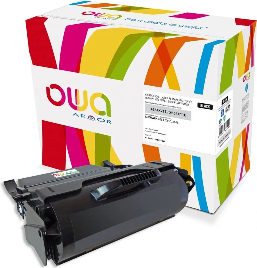 Solution d'impression pour Lexmark X654 X656 X658 Toner Noir OWA compatible
