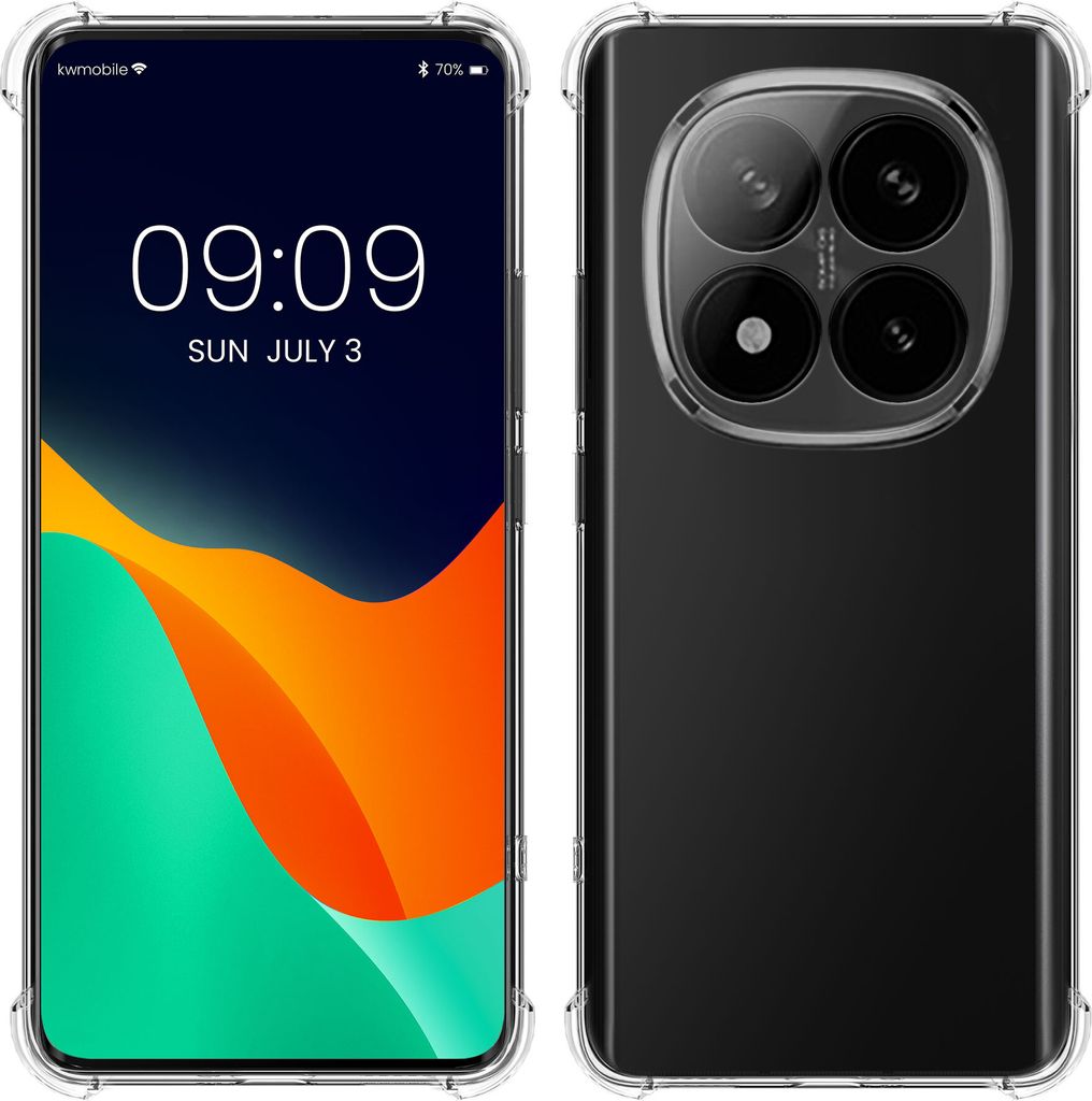 kwmobile Hülle kompatibel mit Xiaomi Redmi Note 14 Pro+ 5G / Redmi Note 14 Pro Plus 5G - TPU Silikon Case - Ecken Schutz - Schutzhülle Cover