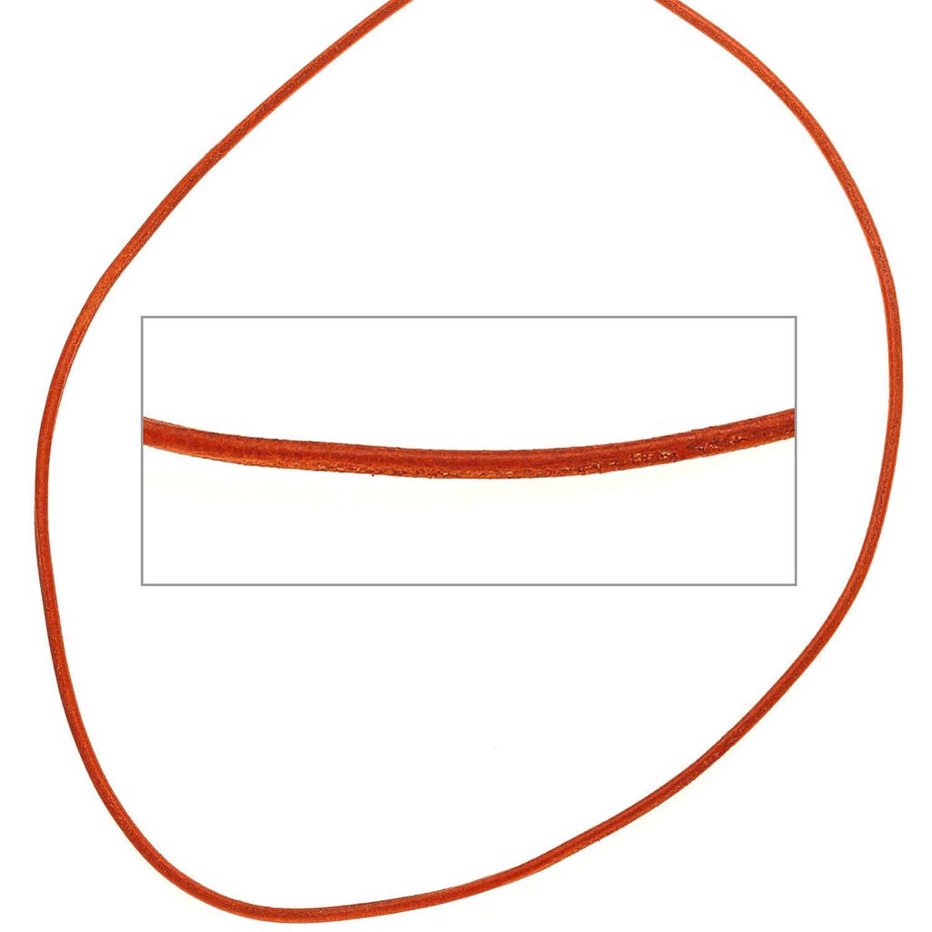 2mm Lederschnur Lederkette aus hellbraunem Leder Produktbild 