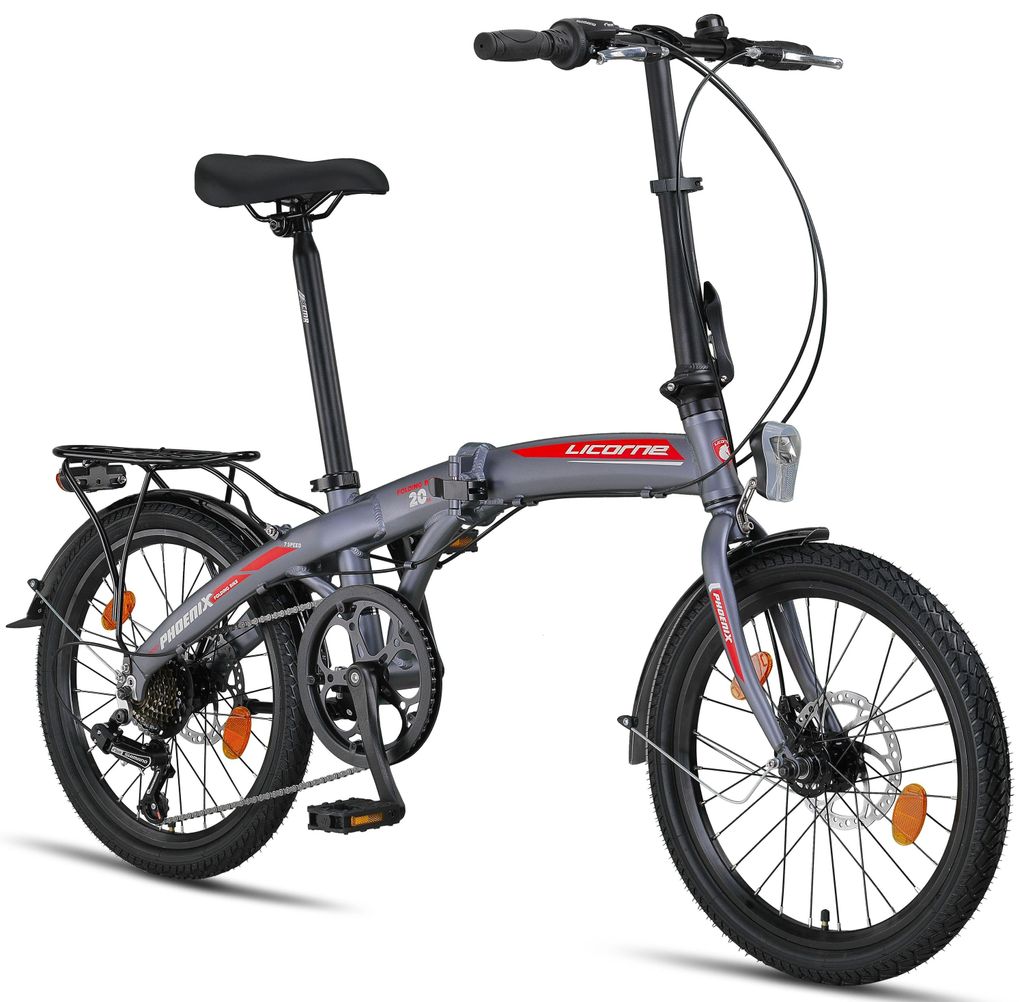 Licorne Bike Phoenix 2D, 20" aluminiowy składany rower, Zdjęcie produktu 