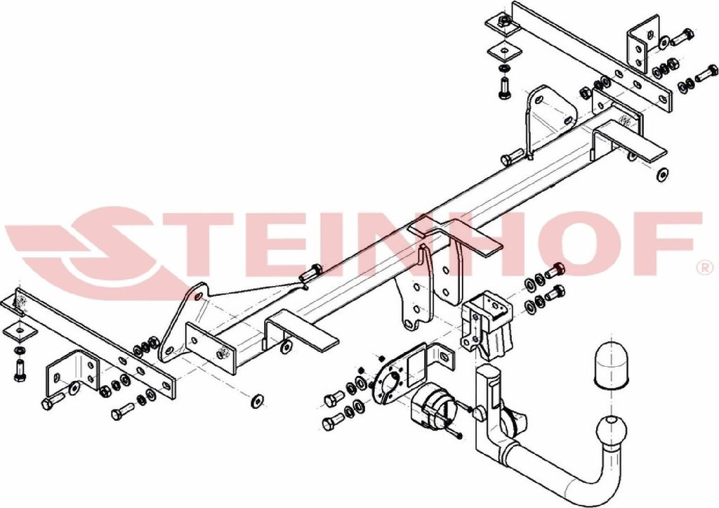 Z546344 Anhängerkupplung passend für FIAT 500 L Cross 2018- abnehmbar