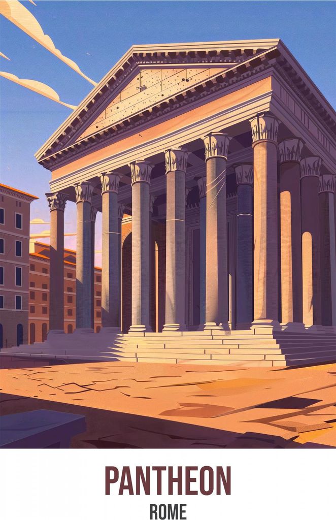 Plakat 39,5x55cm Pantheon, Rom