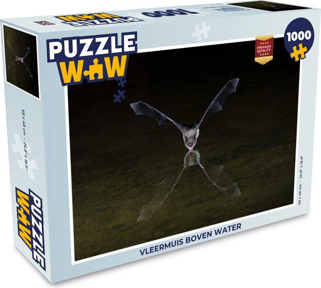 MuchoWow Puzzle 1000 Teile Fledermaus über Wasser - Erwachsene - Rätsel