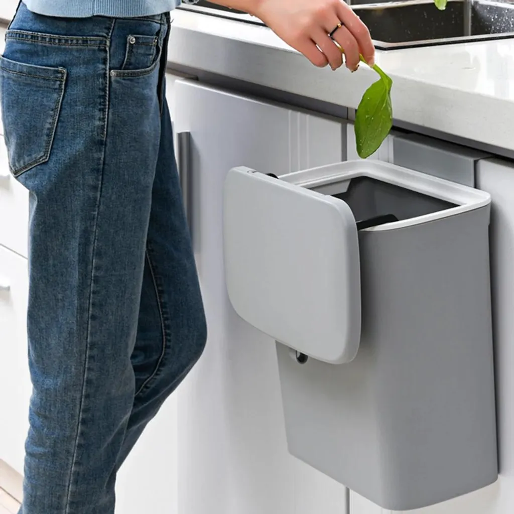 Poubelle de placard 9 litres pour épluchures et déchets de cuisine