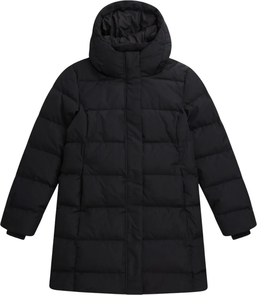 Manteau noir pitch femme avec isolation thermique et capuche douce