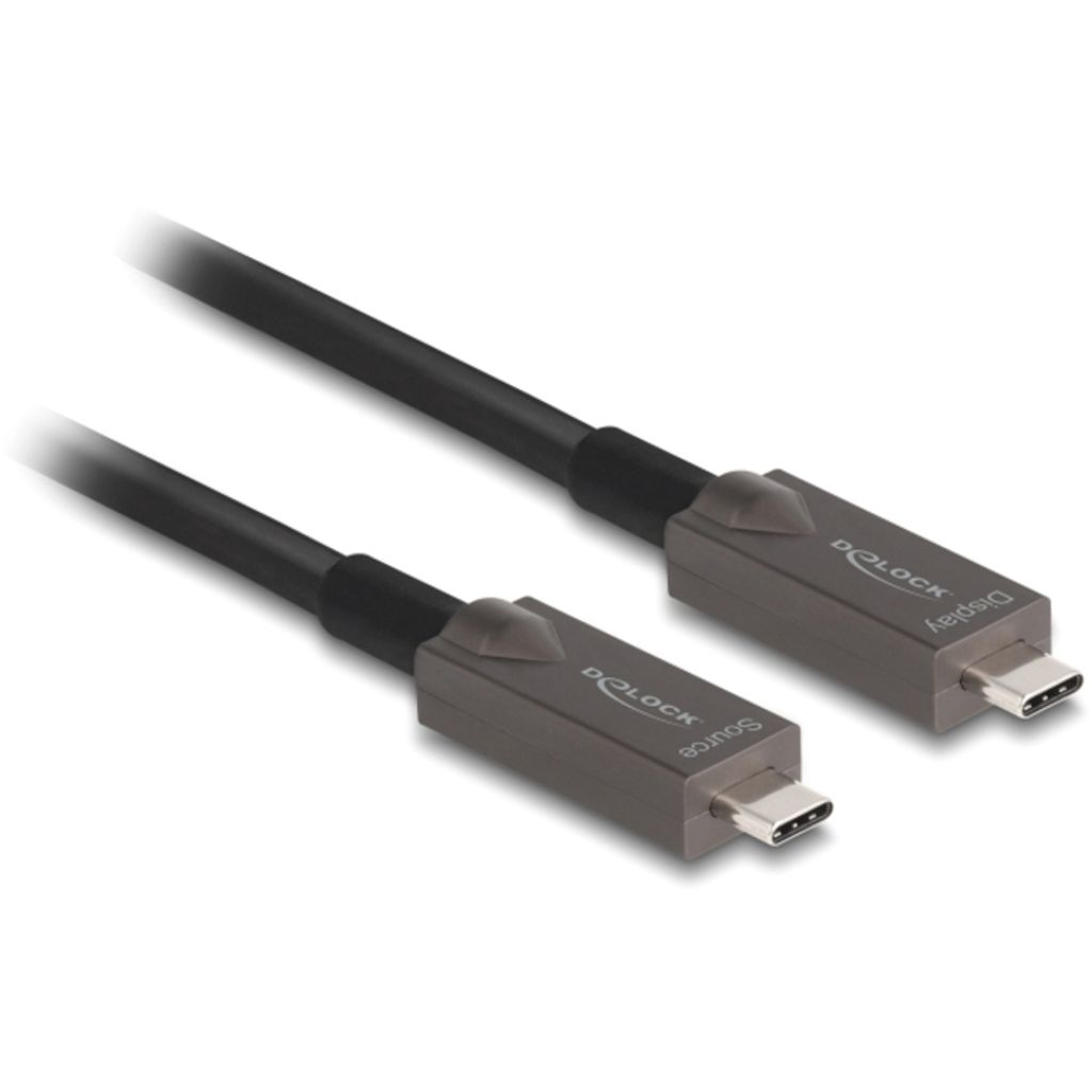 DELOCK Aktives Optisches USB-C Video + Daten + PD Kabel 3 m