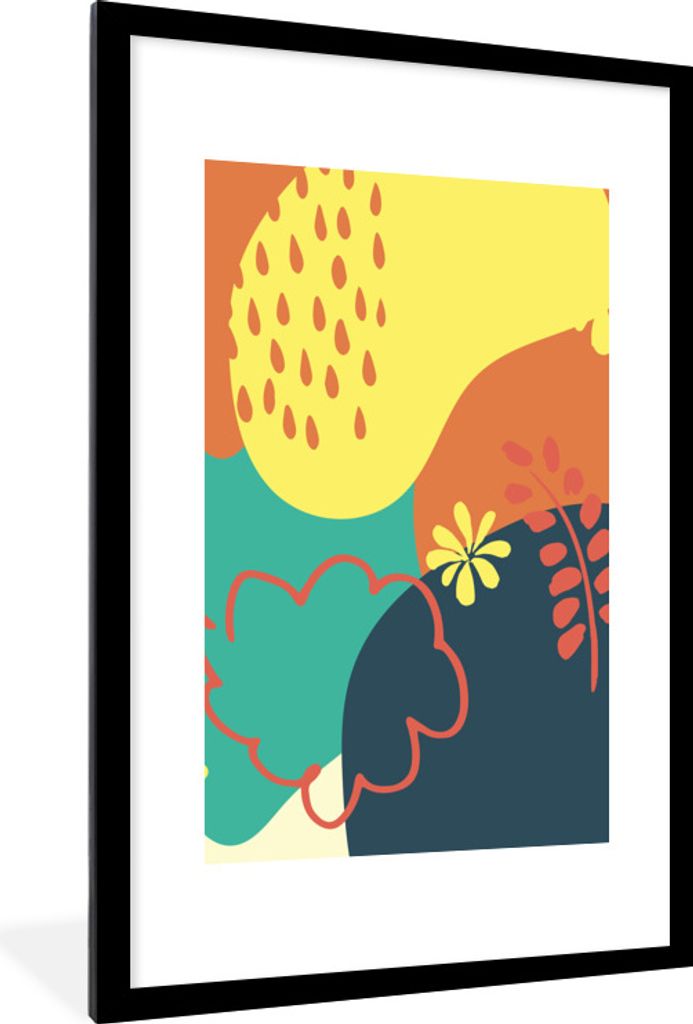 MuchoWow® Gerahmtes Poster Sommer - Laub - Flecken 60x90 cm Produktbild 