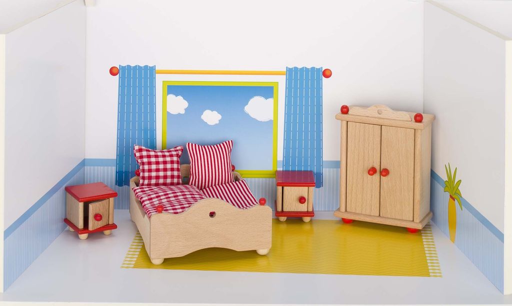 Goki Puppenmöbel Schlafzimmer, Puppenschlafzimmer, 3 Jahr(e), 500 g